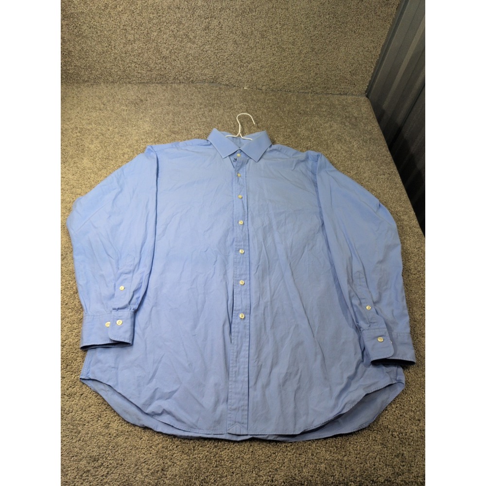 Polo Ralph Lauren Regent Classic Fit Blue Button Down Dress Shirt 17.5 34/35
